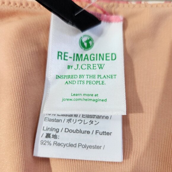 J. Crew Curved Waist Cheeky Bikini Bottom Tossed Floral New With Tags Womens L - Picture 9 of 16